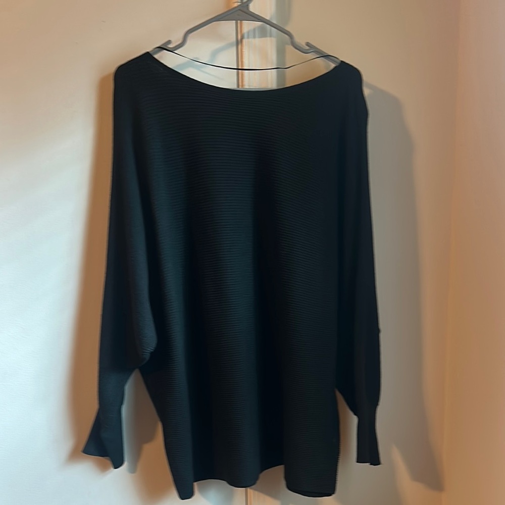 Nine West Black Batwing Top